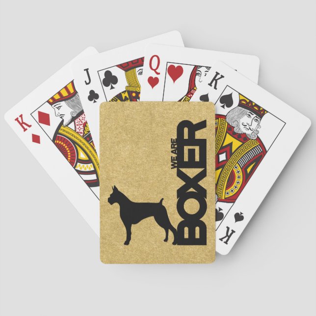 Baraja De Cartas Boxer Dog Breed Playing Cards Theme (Reverso)