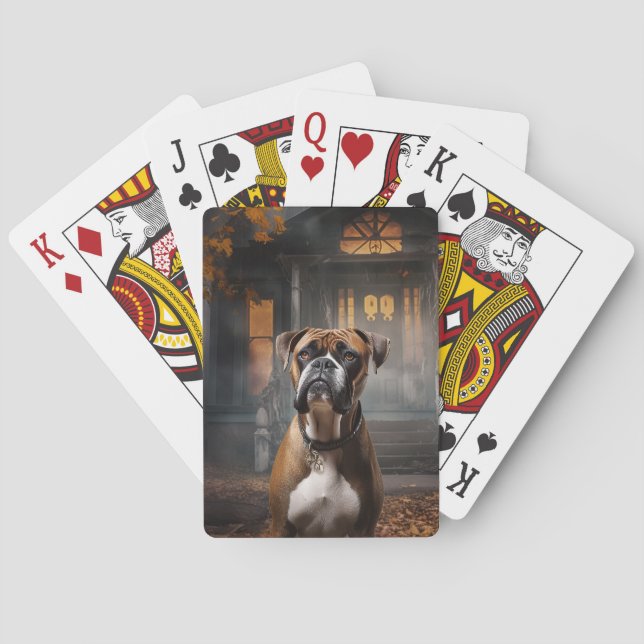 Baraja De Cartas Boxer Halloween Scary (Reverso)