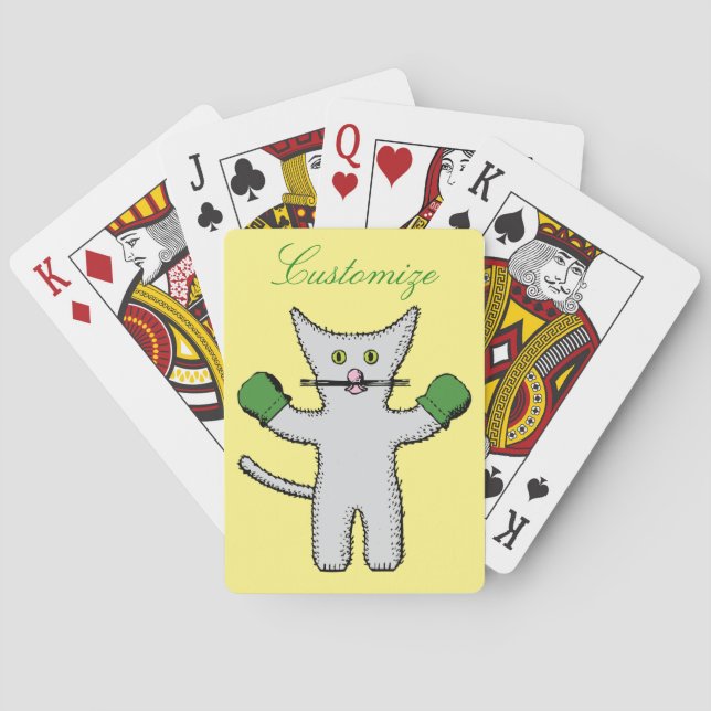 Baraja De Cartas Boxing Kitten con Mittens_Cove (Reverso)