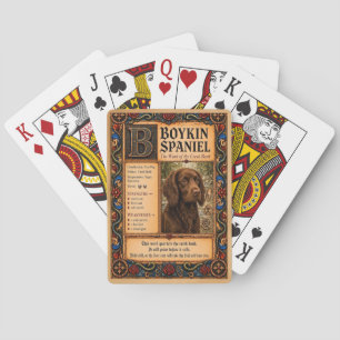 Baraja De Cartas Boykin Spaniel, Arte de Bestiario Medieval