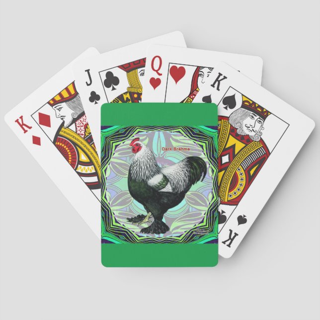 Baraja De Cartas Brahma:  Fancy Dark Rooster (Reverso)