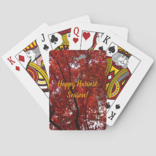 Baraja De Cartas Brillante caída roja en marcha