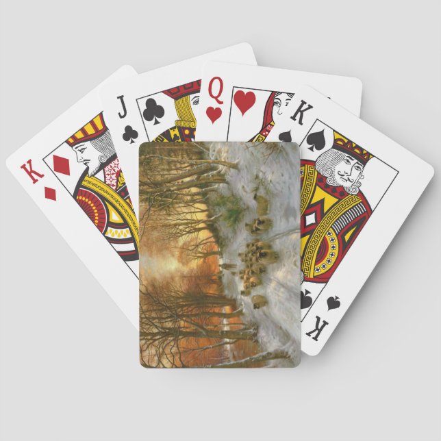 Baraja De Cartas Brillante con toques de horas nocturnas (Reverso)