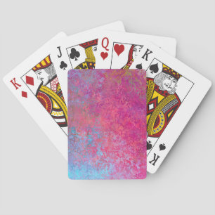 Baraja De Cartas Brillante Magenta Sunset Abstract Acrylon Pour