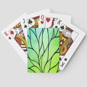Baraja De Cartas Brillantes tonos verdes con licencia creativa