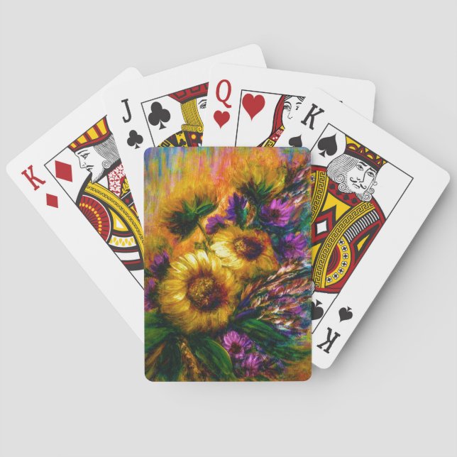 Baraja De Cartas "Brillo de Girasol"  (Reverso)
