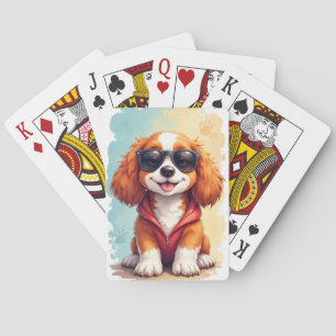 Baraja De Cartas Brittany Spaniel divertido Kawaii Perro