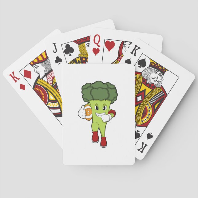 Baraja De Cartas Broccoli en los deportes de fútbol (Reverso)