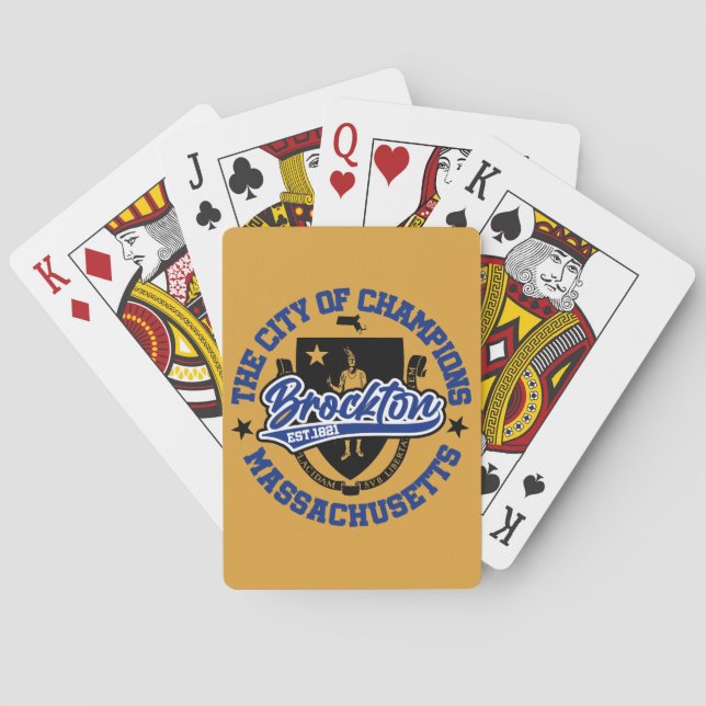 Baraja De Cartas Brockton, Massachusetts (Reverso)