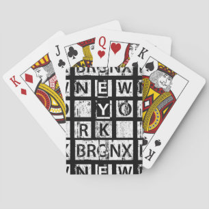 Baraja De Cartas Bronx Nueva York   Tipografía gruesa