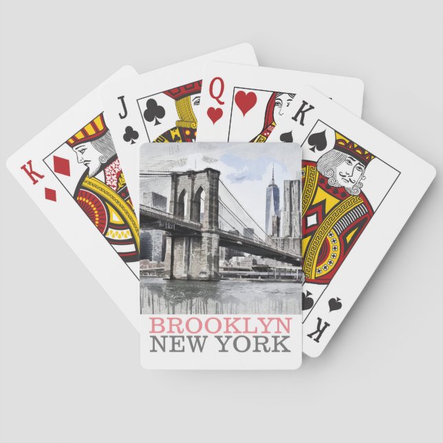 Baraja De Cartas Brooklyn NYC Nueva York (Reverso)