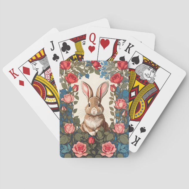 Baraja De Cartas Brown Bunny Rosa Garden (Reverso)