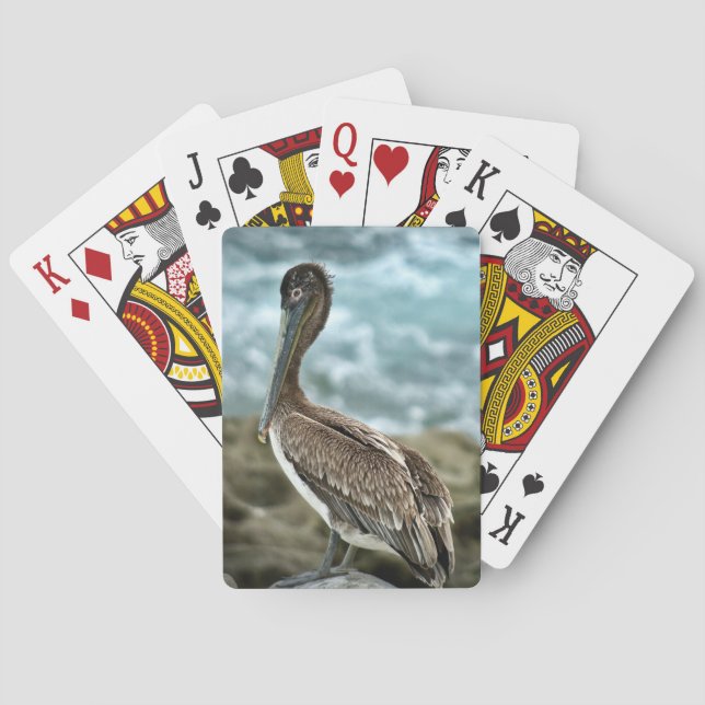 Baraja De Cartas Brown Pelican by the Ocean (Reverso)