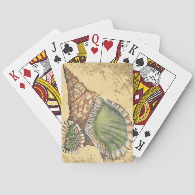 Baraja De Cartas Brown y Seashell verde (Reverso)