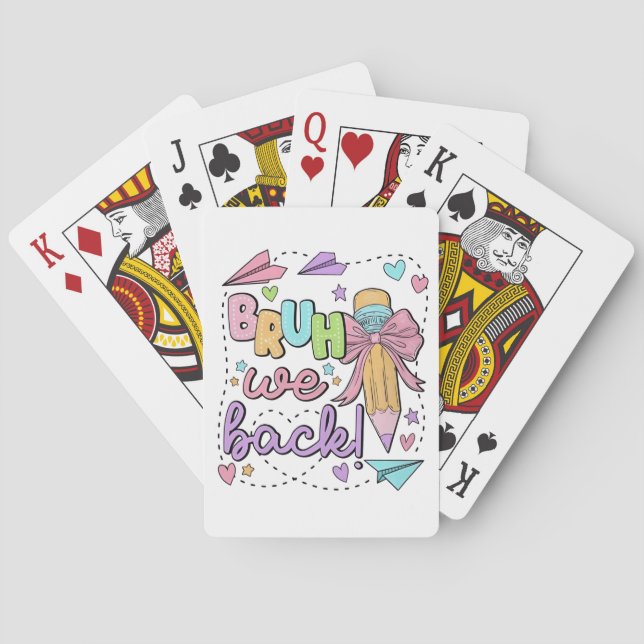 Baraja De Cartas Bruh, volvemos a la escuela graciosa (Reverso)
