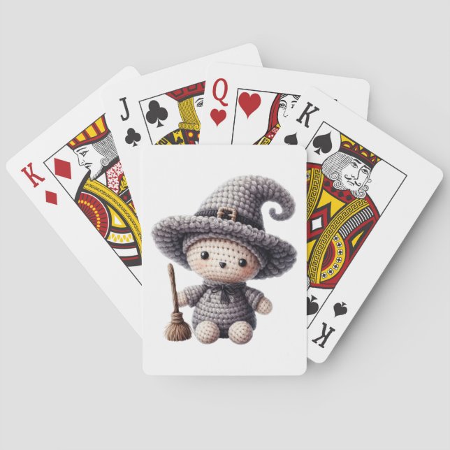 Baraja De Cartas Bruja Bonita de Ganchillo (Reverso)