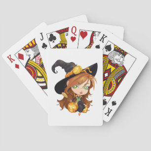 Baraja De Cartas Bruja de Halloween