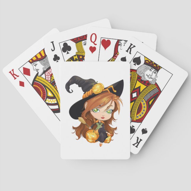 Baraja De Cartas Bruja de Halloween (Reverso)