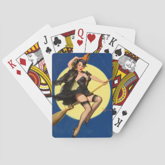 Baraja De Cartas Bruja de Halloween Chica Pin Up Bruja