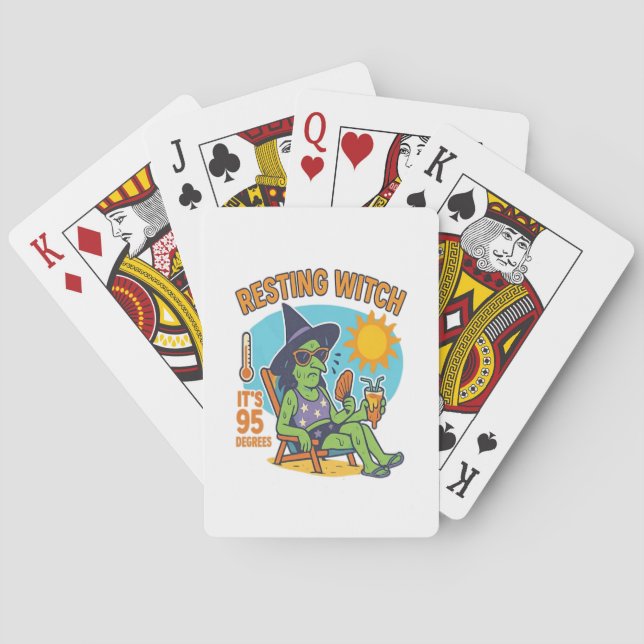 Baraja De Cartas Bruja de reposo - Premium Summerween (Reverso)