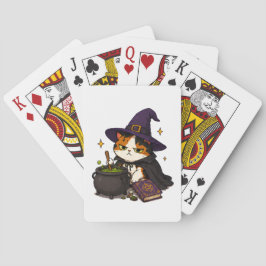 Baraja De Cartas Bruja Gato Gruñón Halloween