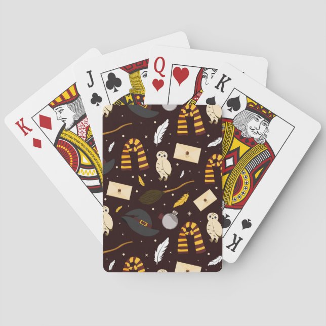 Baraja De Cartas Brujas, Asistentes y Patrón Mágico (Reverso)