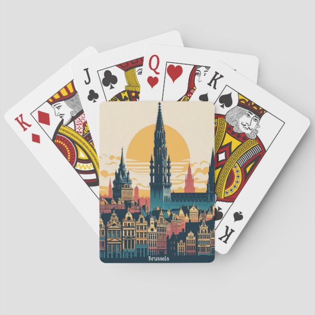 Baraja De Cartas Bruselas, pintura estilista belga (Reverso)