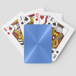 Baraja De Cartas Brushed Blue Metal Playing Cards