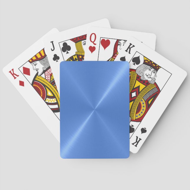 Baraja De Cartas Brushed Blue Metal Playing Cards (Reverso)