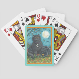BARAJA DE CARTAS BUBO Y GATOS NEGROS DE PYEWACKET, ARTE DE HALLOWEE