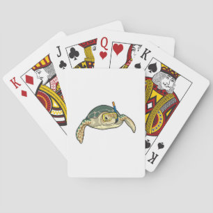 Baraja De Cartas Buceador de tortuga Snorkel