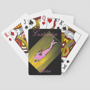 Baraja De Cartas buceo con sirena rosa