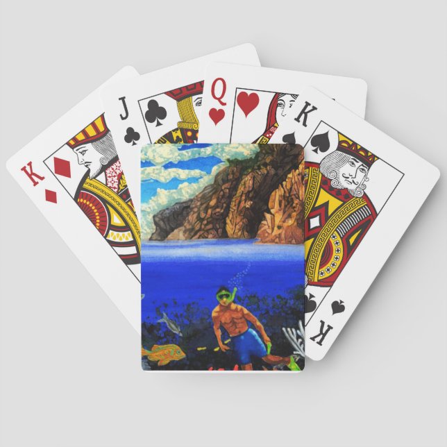 Baraja De Cartas Buceo en Black Rock (Reverso)