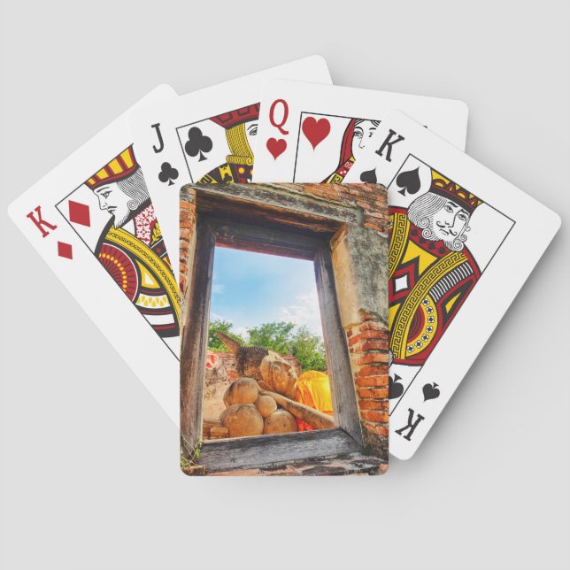 Baraja De Cartas Buda Recostado, Ayutthaya (Reverso)