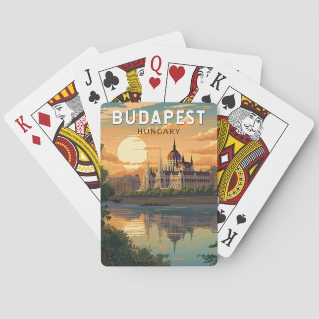 Baraja De Cartas Budapest Hungría Viaje al arte (Reverso)
