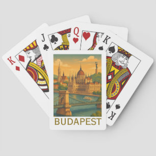 Baraja De Cartas Budapest Vintage Hungría Viaje arte Imprimir