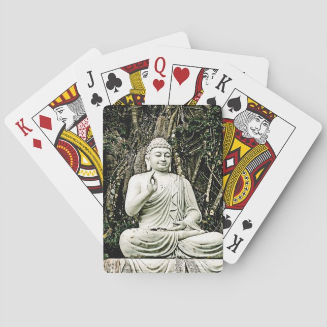 Baraja De Cartas buddha, budismo, asiático, tradicional, religión, (Reverso)
