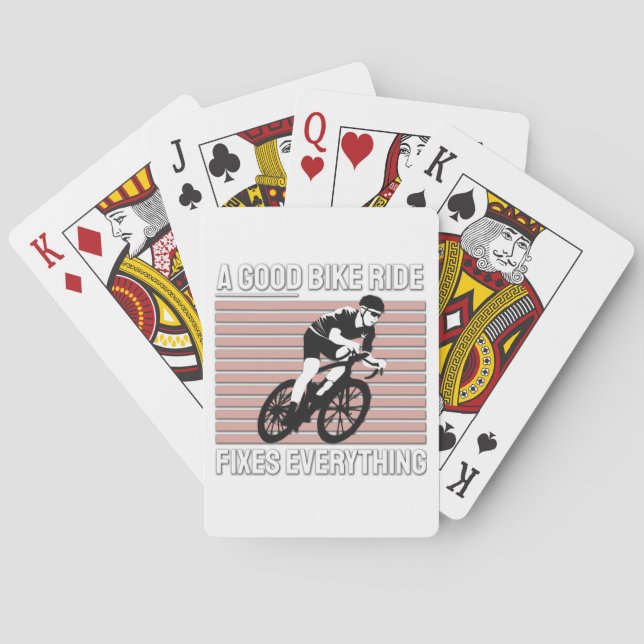 Baraja De Cartas Buen diseño de ciclismo - Un buen arreglo de cicli (Reverso)