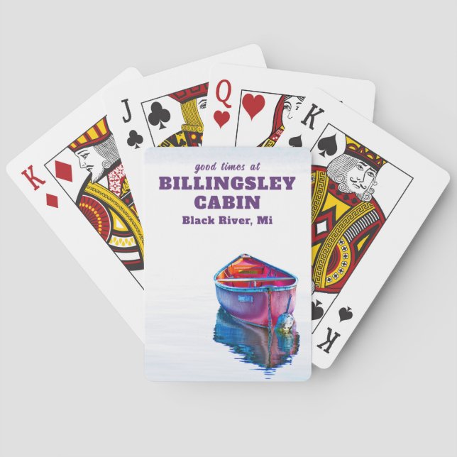 Baraja De Cartas Buenas épocas de canoa roja (Reverso)