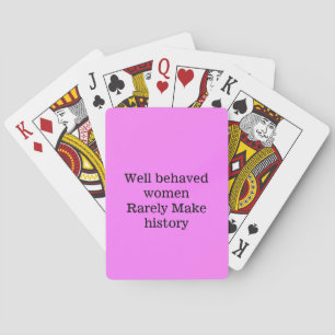 Baraja De Cartas Bueno, las mujeres raras veces hacen de la histori