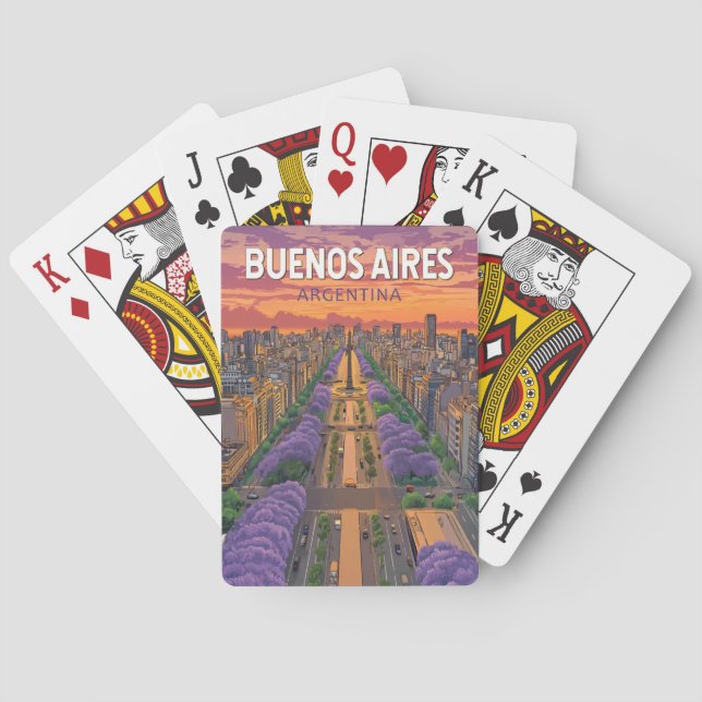 Baraja De Cartas Buenos Aires Argentina Viaje de arte (Reverso)