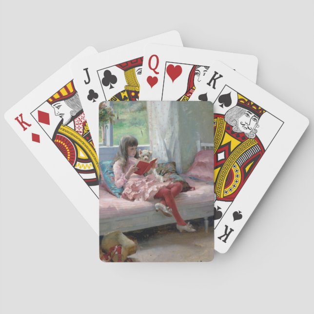 Baraja De Cartas Buenos amigos por Albert Edelfelt 1881 (Reverso)