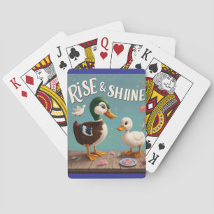 Baraja De Cartas Buenos días con pollos