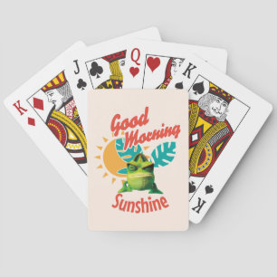 Baraja De Cartas Buenos Días Sol Funny Camaleón
