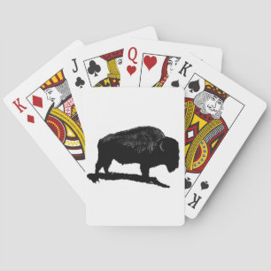 Baraja De Cartas Búfalo blanco y negro