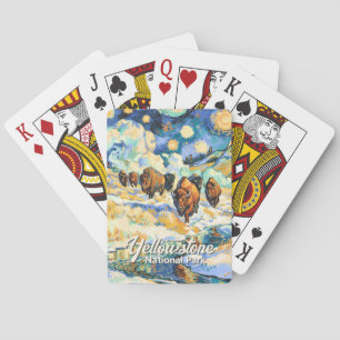 Baraja De Cartas Búfalo del Parque Nacional Yellowstone de Van Gogh