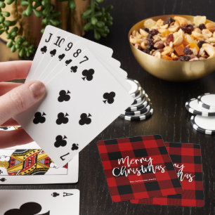 Baraja De Cartas Búfalo Rojo en Navidad  Nombre personal