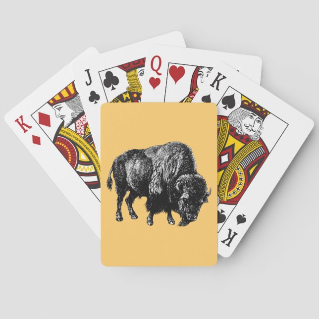 Baraja De Cartas Buffalo American Bison (Reverso)