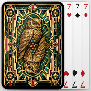 Baraja De Cartas Búho, Arte Deco Vida Silvestre