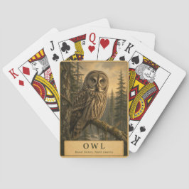Baraja De Cartas Búho Bosque Boreal VINTAGE